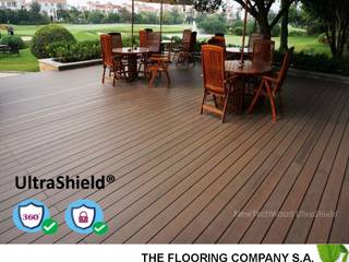 DECKS NEW TECHWOOD ULTRASHIELD , THE FLOORING COMPANY S.A THE FLOORING COMPANY S.A Tường & sàn phong cách hiện đại Nhựa tổng hợp Brown