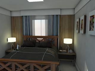 Suite Master, Deise Luna Arquitetura Deise Luna Arquitetura Rustic style bedroom Wood Wood effect