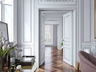 Parisian contemporary style living room, Olga Pochueva Olga Pochueva Living room Wood Wood effect