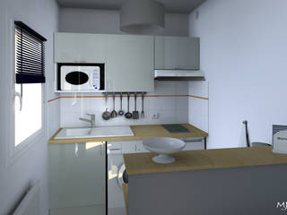 Un studio près du port, MJ Intérieurs MJ Intérieurs Modern kitchen