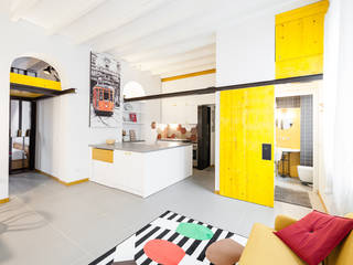 giallodentro, 23bassi studio di architettura 23bassi studio di architettura Living room