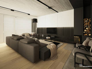 Dom na Białołęce, Bartek Włodarczyk Architekt Bartek Włodarczyk Architekt Living room