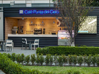 Café Punta del Cielo, RIMA Arquitectura RIMA Arquitectura モダンデザインの 書斎 コンクリート