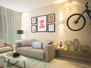 Apartamento L | D, Tárcyla & Savane Arquitetas Associadas Tárcyla & Savane Arquitetas Associadas Modern living room