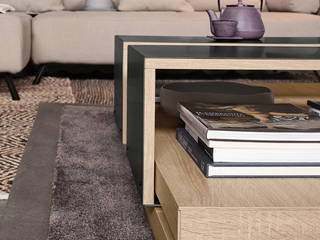 Slide stolik kawowy włoskiej marki Ronda Design , BandIt Design BandIt Design Living roomSide tables & trays Kayu Brown