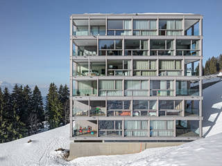 Rigi Kaltbad Bellevue, alp - architektur lischer partner ag alp - architektur lischer partner ag Nhà Gỗ Wood effect