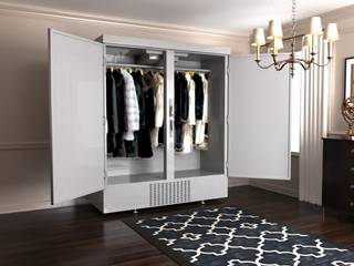 Шубный холодильник в белом цвете, Beauty&Cold Beauty&Cold Mediterranean style dressing rooms