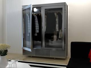 Меховой холодильник с стеклянными дверями, Beauty&Cold Beauty&Cold Ruang Ganti Minimalis