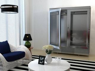 Меховой холодильник с стеклянными дверями, Beauty&Cold Beauty&Cold Cave à vin minimaliste