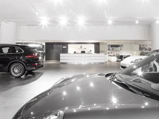 PROJECTO_Centro PORSCHE LISBOA | Lisboa | PT, OW ARQUITECTOS lda | simplicity works OW ARQUITECTOS lda | simplicity works Commercial spaces Metal