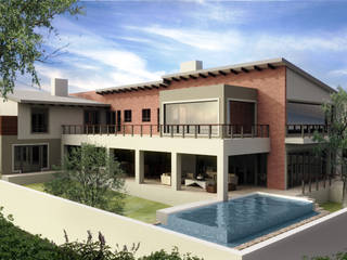 Waterfall Country Estate House, Blue Designs Architectural Designers Blue Designs Architectural Designers 모던스타일 주택 벽돌