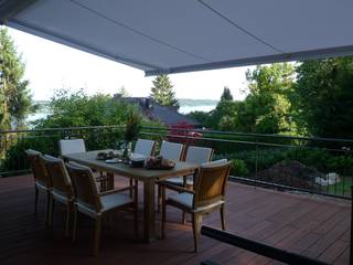 Haus M., Starnberg, HOME made by Heike Mayer HOME made by Heike Mayer Modern style balcony, porch & terrace