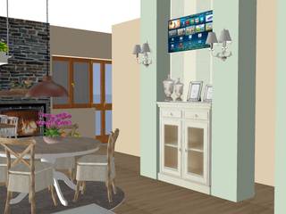 Appartamento Stile Shabby Chic Rustico, T_C_Interior_Design___ T_C_Interior_Design___ Вітальня