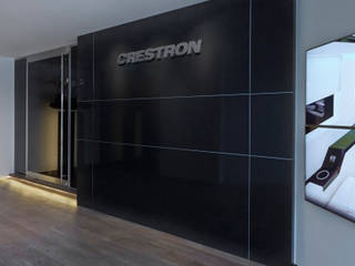 Crestron Showroom - Chelsea Harbour Design Centre, London, Crestron Crestron Hành lang, sảnh & cầu thang phong cách hiện đại