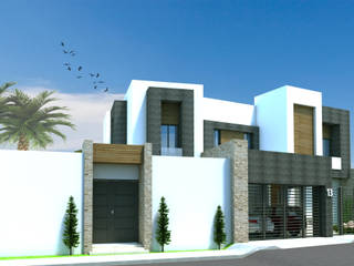 Proyecto Casa MF, Acrópolis Arquitectura Acrópolis Arquitectura Moderne Häuser Holz Weiß