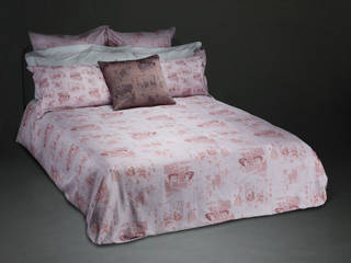 Completo Queen Ville d’Amour, Sans Tabù Sans Tabù Kamar Tidur Modern Katun Red