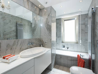 Appartamento Roma Quartiere Africano, Paolo Fusco Photo Paolo Fusco Photo Phòng tắm phong cách hiện đại Grey