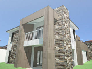 House Mbatsane, A4AC Architects A4AC Architects Modern terrace Stone