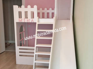 Özel Tasarım Çocuk Odası, Ev Kaydıraklı Ranza, Mina'nın Odası, MOBİLYADA MODA MOBİLYADA MODA Modern nursery/kids room Wood Wood effect