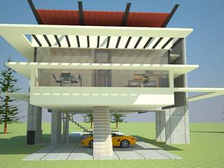 Vivienda suspendida, Arq. Jose F. Correa Correa Arq. Jose F. Correa Correa Nowoczesne domy