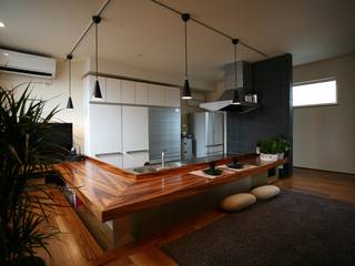 Order Furniture ハワイアンコア突き板カウンター, 85inc. 85inc. Modern Dining Room Wood Wood effect