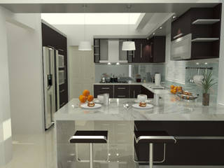homify Modern kitchen Solid Wood Brown