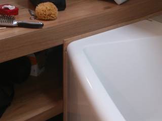 szafka łazienkowa , Stolarstwo Rękodzielnicze Stolarstwo Rękodzielnicze Modern bathroom ٹھوس لکڑی Multicolored