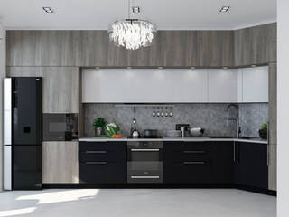 Кухня " Light gray kitchen" vol.2, Студия дизайна Дарьи Одарюк Студия дизайна Дарьи Одарюк Cocinas modernas