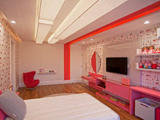 Quarto Menina, Lana Rocha Interiores Lana Rocha Interiores Moderne Schlafzimmer Pink