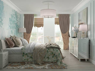 Спальня "Forest", Студия дизайна Дарьи Одарюк Студия дизайна Дарьи Одарюк Classic style bedroom