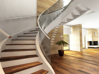 schody do salonu, A.P. RUD Schody A.P. RUD Schody Livings de estilo moderno