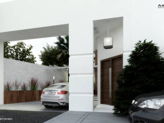 CASA MAGALLANES, arquitecto9.com arquitecto9.com 現代房屋設計點子、靈感 & 圖片 水泥 White