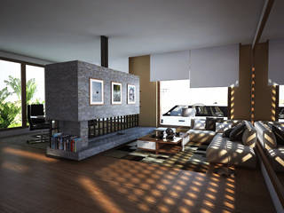 Rammed House, Gliptica Design Gliptica Design Modern living room Concrete