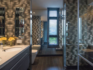 Happy Chic Living Apartment, Design Intervention Design Intervention Salle de bain moderne Multicolore