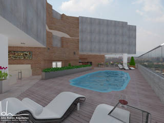 Terraza piscina Altaserra, John Robles Arquitectos John Robles Arquitectos