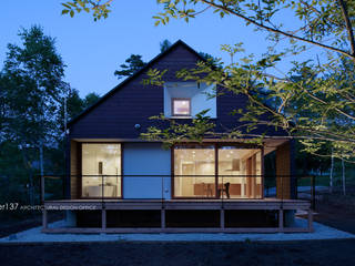 043八ヶ岳原村Tさんの家, atelier137 ARCHITECTURAL DESIGN OFFICE atelier137 ARCHITECTURAL DESIGN OFFICE Skandinavische Häuser Holz Holznachbildung