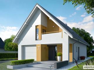 PROJEKT DOMU RIKO II G1 - nowoczesny, energooszczędny, idealny!, Pracownia Projektowa ARCHIPELAG Pracownia Projektowa ARCHIPELAG Modern houses
