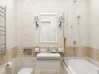 Ванная комната "Brillare" vol. 2, Студия дизайна Дарьи Одарюк Студия дизайна Дарьи Одарюк Baños clásicos