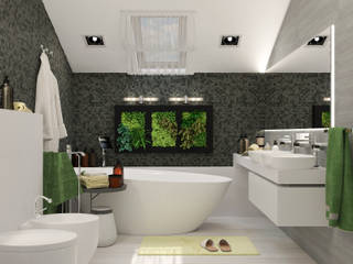 Ванная комната "Tropici" , Студия дизайна Дарьи Одарюк Студия дизайна Дарьи Одарюк Kamar Mandi Modern