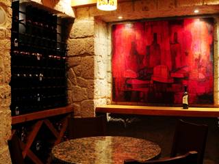 CAVA VENADOS, MARIO TALAMAS MARIO TALAMAS Rustic style wine cellar Stone