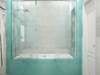 Ванная комната "Turchese", Студия дизайна Дарьи Одарюк Студия дизайна Дарьи Одарюк Kamar Mandi Modern