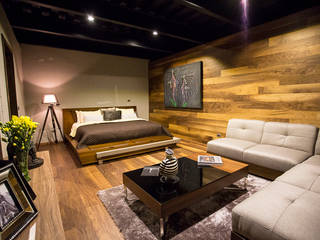 Casa Bunker , Con Contenedores S.A. de C.V. Con Contenedores S.A. de C.V. Moderne Schlafzimmer