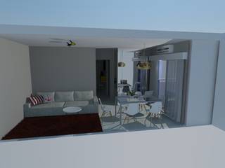 Apartamento Puerto Rey, Arquitetura Pâmela Caminski Arquitetura Pâmela Caminski Salones modernos