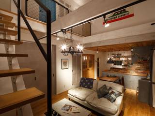 house-01, dwarf dwarf Industrial style corridor, hallway and stairs