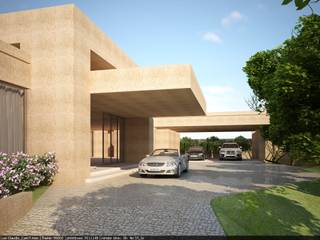 Casa no Vale dos Cristais, Lanza Arquitetos Lanza Arquitetos Modern garage/shed Quartz Amber/Gold