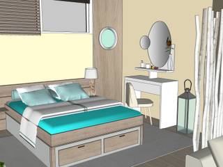 Chambre d'amis, Sb Design Concept Sb Design Concept Modern style bedroom