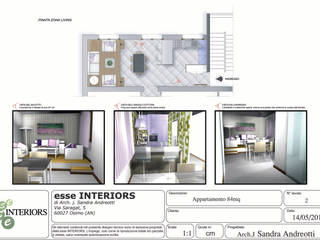 Appartamento 84mq, Esse Interiors Esse Interiors Salas de estilo moderno