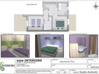 Appartamento 75mq, Esse Interiors Esse Interiors モダンスタイルの寝室