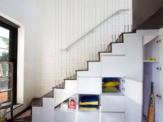Studio Apartments, Urban Shaastra Urban Shaastra Couloir, entrée, escaliers minimalistes