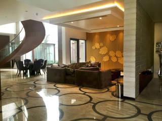 Entrance Lobby 23DC Architects Modern Living Room Amber/Gold